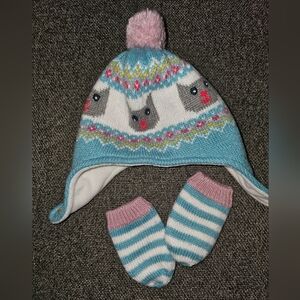 Baby Boden Winter  Hat and Mittens Set